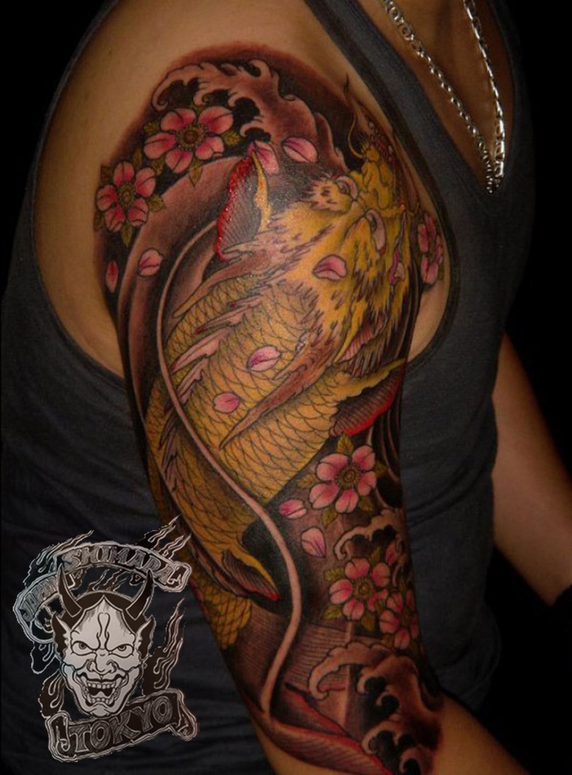 Tatuagem Carpa Dragão | Sagrada Tinta Tatuagem, Piercing e Micropigmentação, image size:807x1092